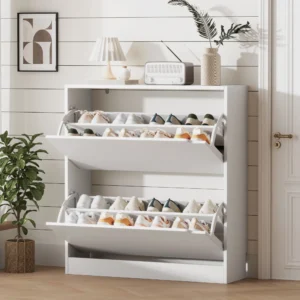 Shoe Cabinet with 2 Flip Drawers
