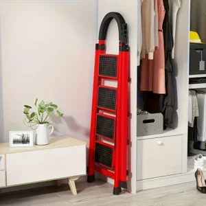 4-step ladder set: multifunctional foldable lightweight, wide-thick sturdy, safe handle + wide non-slip steps, for home/outdoor
