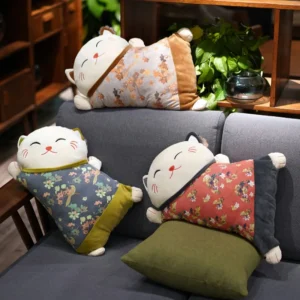 Japanese style lucky cat pillow