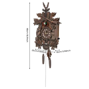 Forest Nordic Style Retro Cuckoo Wall Clock