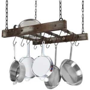 Hanging Pot Rack Pan Ceiling Wall Mounted