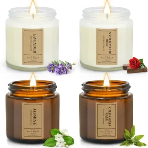 4 Pack Scented Soy Wax Candles